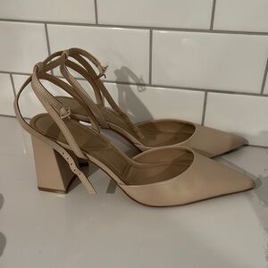 Aldo Cream Block Heel Women's Shoes